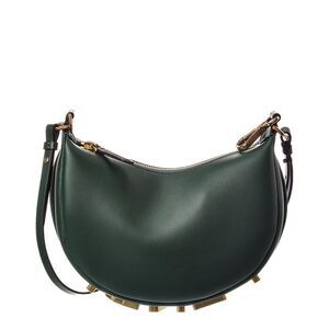 Fendi Fendigraphy Mini Leather Hobo Bag, Green